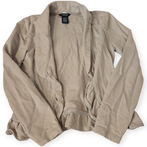 Chaps Gray Open Cardigan Sweater